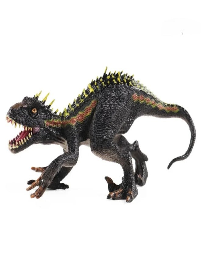 FUNFOB Dinosaur Toy Figure Width -16.3cm Dinosaur Toys for Kids & Adults PVC Multicolour | Whole Black Red Yellow Stripe Small - Image 1